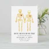 Skeletons romantiques Foil Invitation (Debout devant)