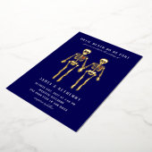 Skeletons romantiques Foil Invitation (Rotation)