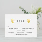 Skeletons romantiques Foil Invitation (Debout devant)