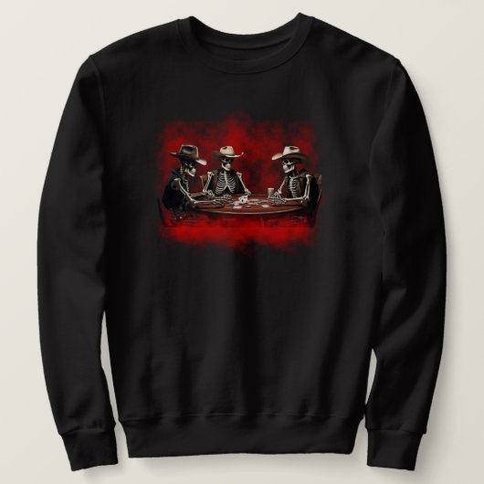 Skeletons Spelen Poker Sweatshirt (Design voorkant)