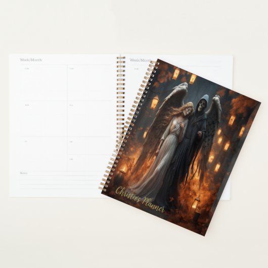 Skeletpaar, donkere engel planner (Display)