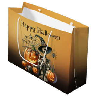 Skeletpompoenen Halloween-cadeautas Groot Cadeauzakje