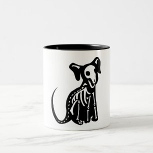 Skeletpop Tweekleurige Koffiemok