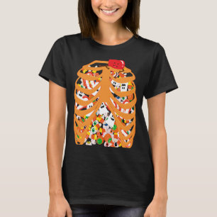 Skeletribbengel Röntgenfoto Snoep Halloween Trick T-shirt