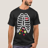 Skeletribbenkast Snoep Kute volwassen Kinderen T-shirt (Voorkant)