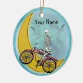 Skeletrog Bike Keramisch Ornament (Links)