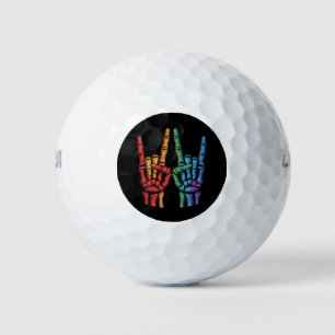 Skeletrots Hand LGBTQ Regenboogvlag Gay Pride Golfballen