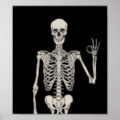 Skeletsbeweging Oké Gesture Poster (Voorkant)