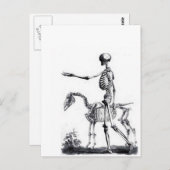 Skeletschedel Halloween Dag van de dode afdruk Briefkaart (Voorkant / Achterkant)