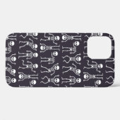 Skeletsilhouettes naadloos patroon voor hallowiet Case-Mate iPhone case (Achterkant (horizontaal))