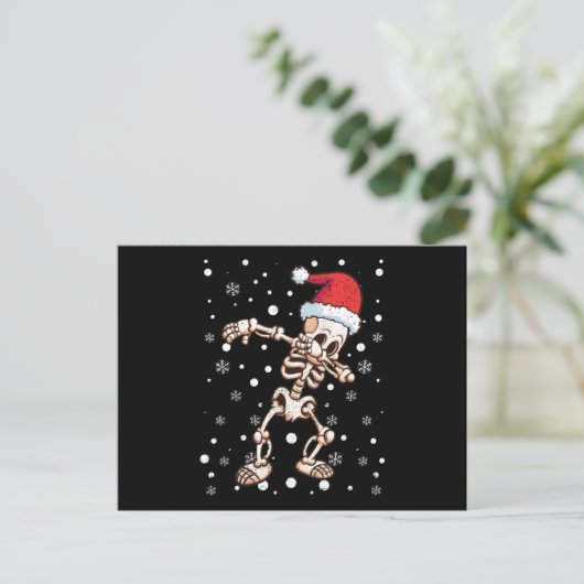 Skeletskelet voor kerstmis briefkaart (Staand voorkant)