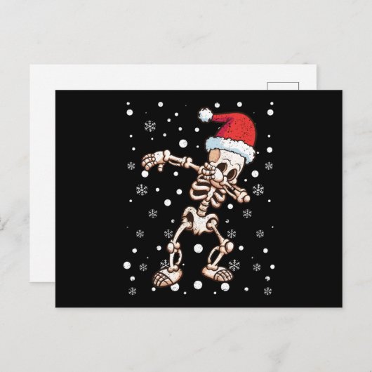 Skeletskelet voor kerstmis briefkaart (Voorkant / Achterkant)