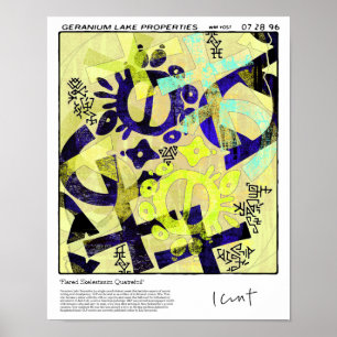 Skeletskeletsmaakstof Quatrefoil Poster