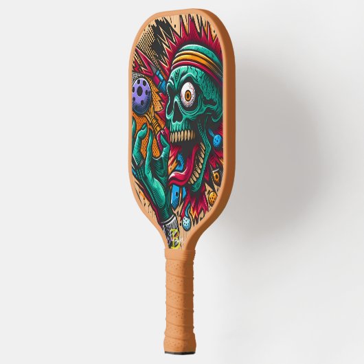 Skeletslam: Racquet Skeleton Wood Art Afbeelding Pickleball Paddle (Links)