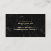 Skeletsleutel voor onroerend goed Realtor Marble Visitekaartje (Achterkant)