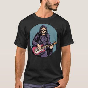 Skeletspier met gitaarbast Tattoo T-shirt