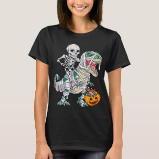 Skeletspieren Dinosaur T rex Halloween Kind T-shirt