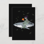 Skeletspieren - Funny Halloween Shark Gift Bedankkaart (Voorkant / Achterkant)