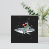 Skeletspieren - Funny Halloween Shark Gift Kaart (Staand voorkant)