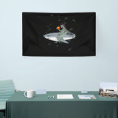 Skeletspieren - Funny Halloween Shark Gift Spandoek (Beurs)