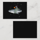 Skeletspieren - Funny Halloween Shark Gift Visitekaartje (Voorkant / Achterkant)