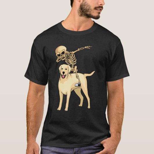 Skeletspieren Labrador Lazy Halloween Costume Cu T-shirt (Voorkant)