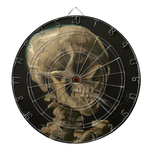 Skeletspieren met brandende sigaretten van Van Gog Dartbord (Voorkant)
