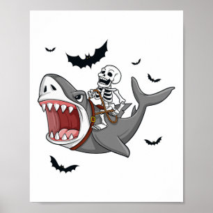 Skeletspieren Skeletrik Scary Halloween Boys Girls Poster