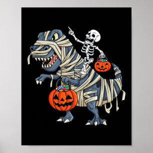 Skeletspieren T Rex Halloween Boys Girls K Poster