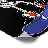 Skeletspiering Snowboarder Poster (Hoek)