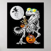 Skeletspleetspier Dinosaur T Rex Halloween Fun Poster (Voorkant)