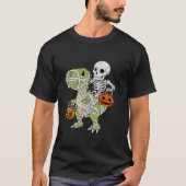 Skeletspleetspier Dinosaur T Rex Halloween Fun T-shirt (Voorkant)
