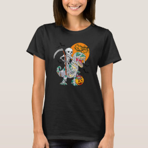 Skeletspleetspier Dinosaur T Rex Halloween Fun T-shirt