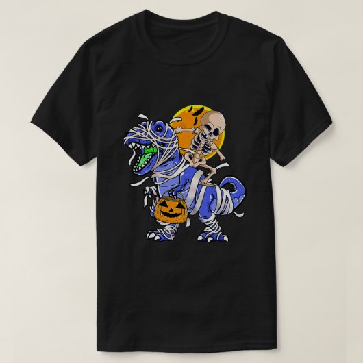 Skeletspleetspier Dinosaur T rex Halloween Fun T-shirt (Design voorkant)