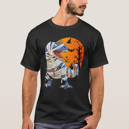 Skeletspleetspier Dinosaur T Rex Halloween Fun T-shirt (Voorkant)