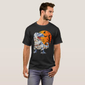 Skeletspleetspier Dinosaur T Rex Halloween Fun T-shirt (Voorkant volledig)