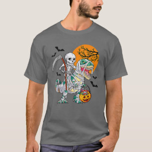 Skeletspleetspier Dinosaur T Rex Halloween Fun T-shirt