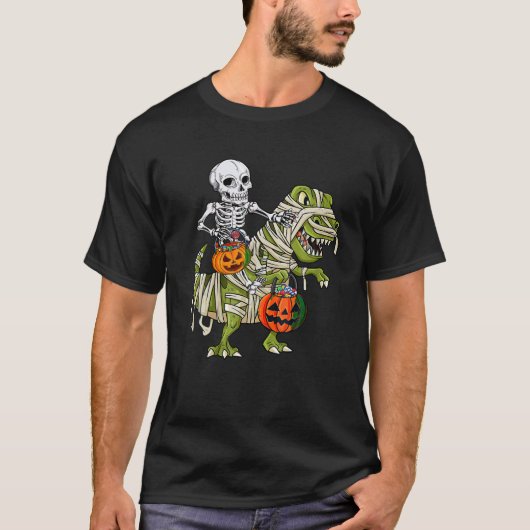 Skeletspleetspier Dinosaur T rex Halloween Fun T-shirt (Voorkant)