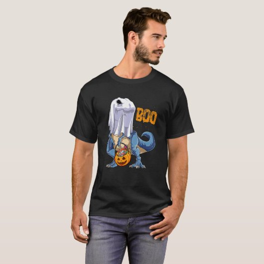 Skeletspleetspier Dinosaur T rex Halloween Fun T-shirt (Voorkant volledig)
