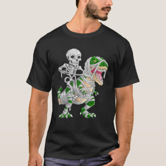Skeletspleetspier Dinosaur T rex Halloween T-shirt