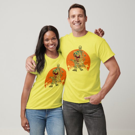Skeletspleurm Dinosaur T Rex Halloween Sun T-shirt (Unisex)