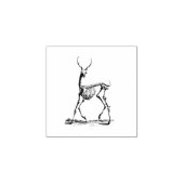  skeletstempel, gotisch hertengewei 	rubberstempel (Afrduk)