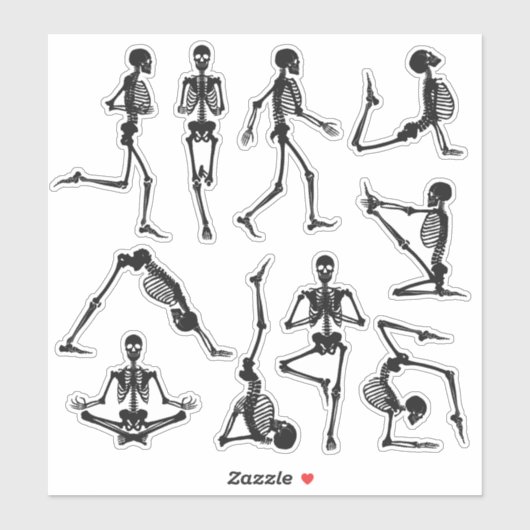 Skeletsticker voor de sloop sticker (Vel)