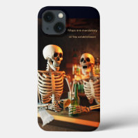 Skeletten aan een bar