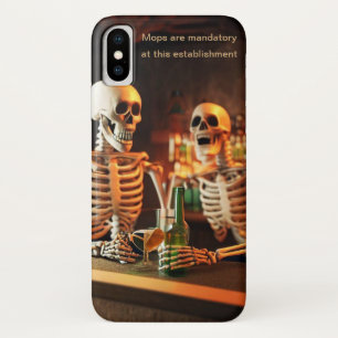 Skeletten aan een bar iPhone x hoesje