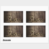 Skeletten aangepaste tekst stickers (Vel)