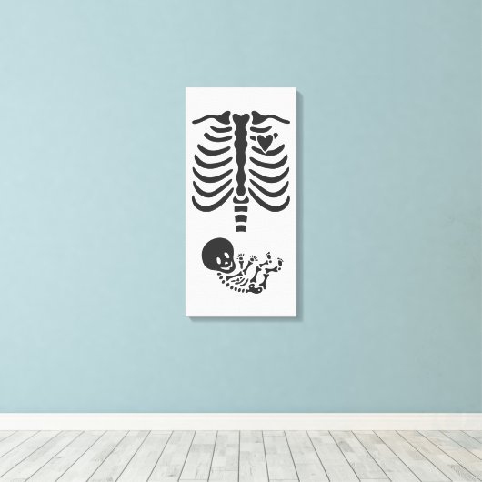 Skeletten Canvas Afdruk (Insitu (Houten vloer))