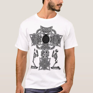 Skeletten die bidden tot Keltische Kruis T-shirt