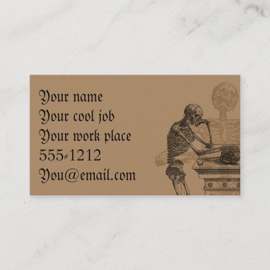 Skeletten en Dood Visitekaartjes (Voorkant)