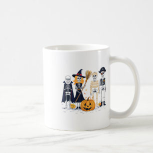 Skeletten en vrienden in kostuums Herfst Season Ha Koffiemok